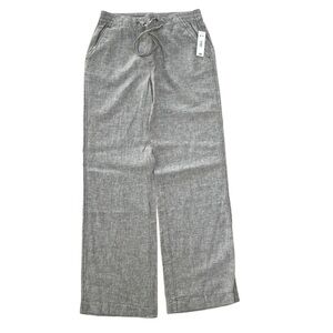 NWT Joe Fresh Linen/Cotton Pull On Pants, Heathered Grey - Size XS
